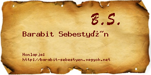 Barabit Sebestyén névjegykártya